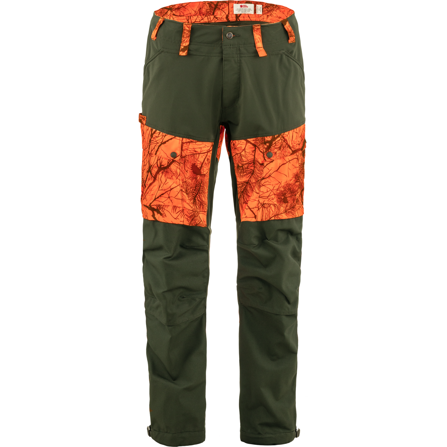 Fjällräven Men’s Lappland Hybrid Trousers Orange Multi Camo-Deep Forest