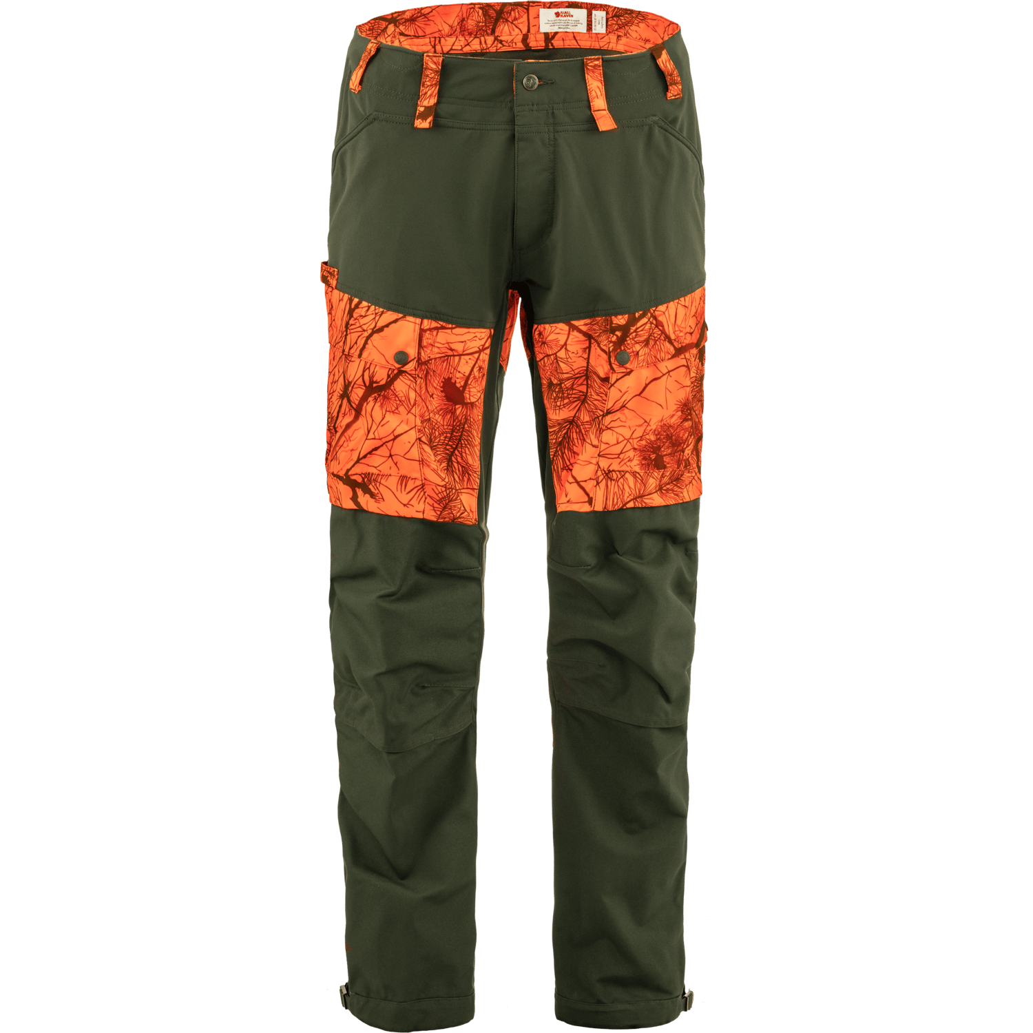 Fjällräven Men's Lappland Hybrid Trousers Orange Multi Camo-Deep Forest