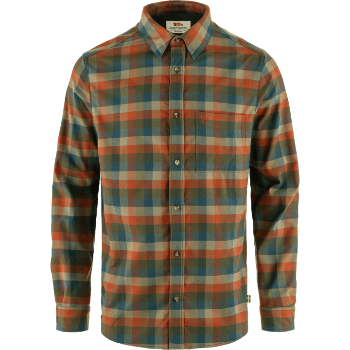 Fjällräven Men's Lappland Stretch Flannel Shirt Laurel Green-Autumn Leaf Fjällräven