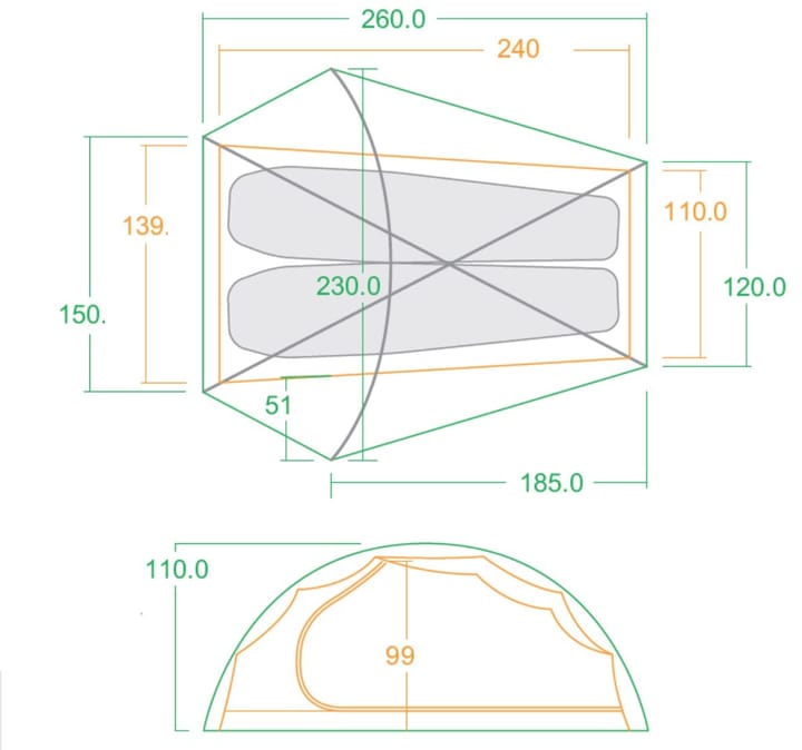 Frisport LightDome 2P  Frisport