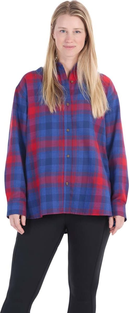 Marmot Women's Fairfax Lightweight Relaxed Flannel Team Red Marmot