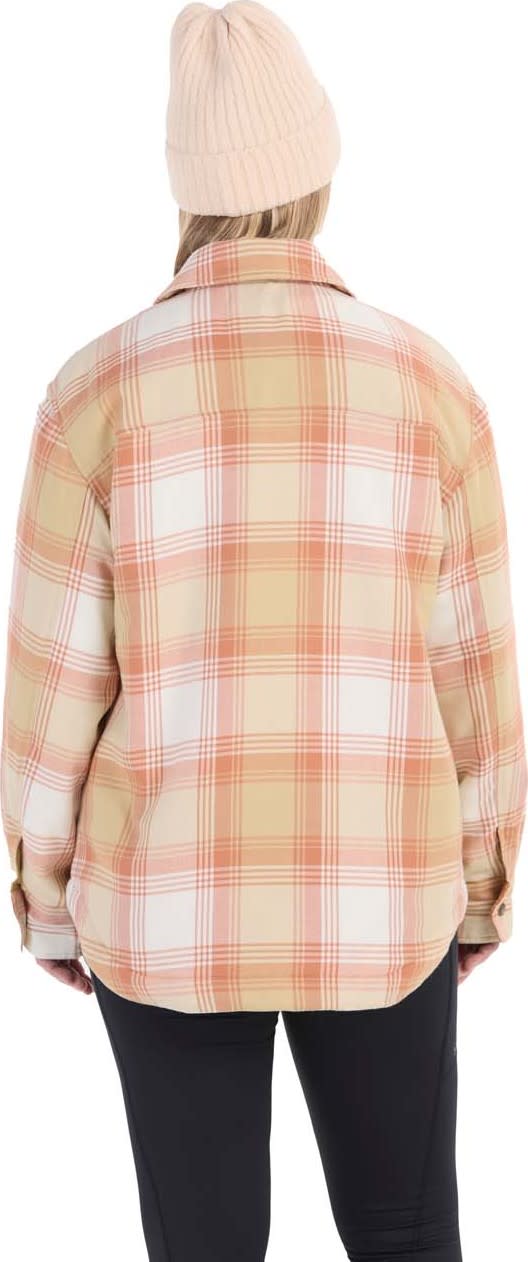 Marmot Women's Ridgefield Sherpa Flannel Shirt Jacket  Light Oak/Papyrus Marmot