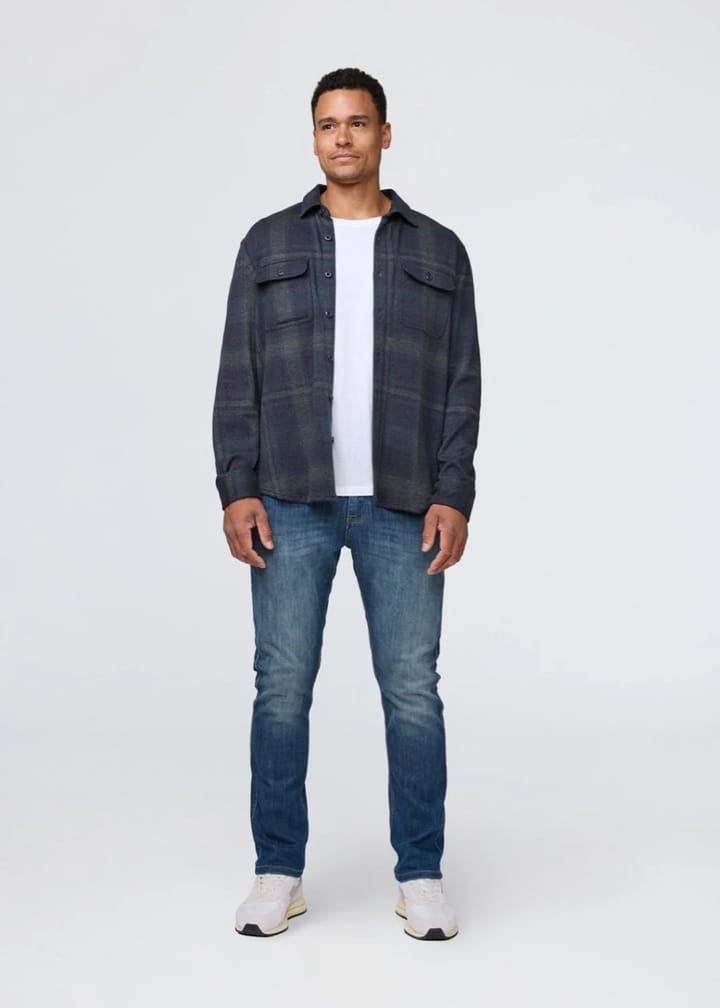 Duer Performance Flannel Button Down Heather Blue Plaid Duer