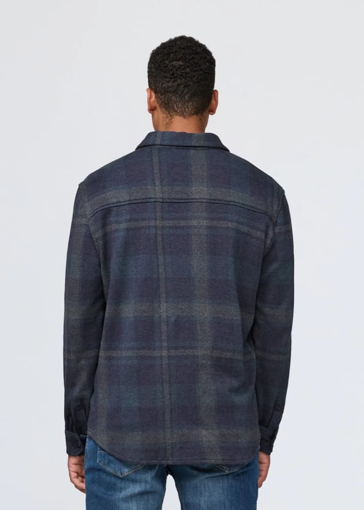 Duer Performance Flannel Button Down Heather Blue Plaid Duer