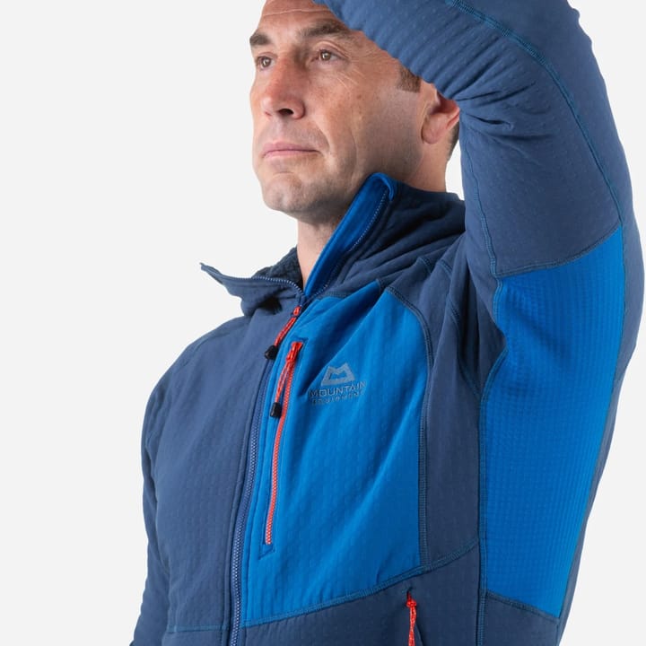 Mountain Equipment Shroud Hooded Jacket Cardinal Orange/Medieval Blue Mountain Equipment