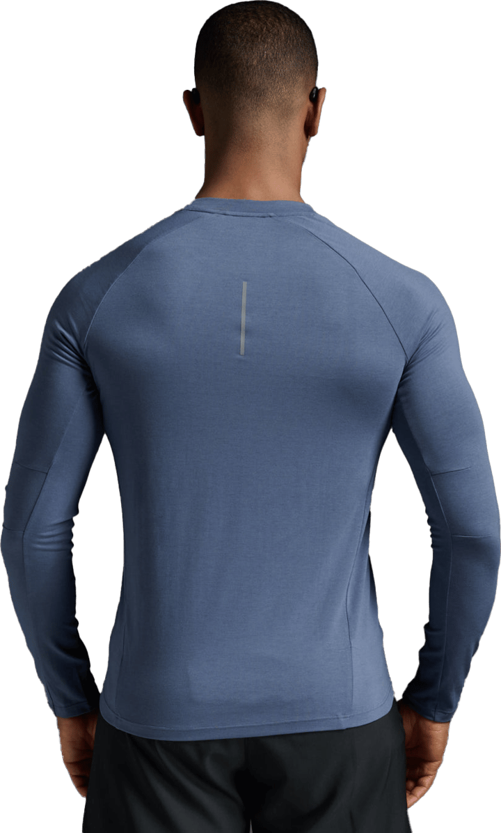 2XU Men's Ignition Base Layer Long Sleeve Indigo/Silver Reflective 2XU