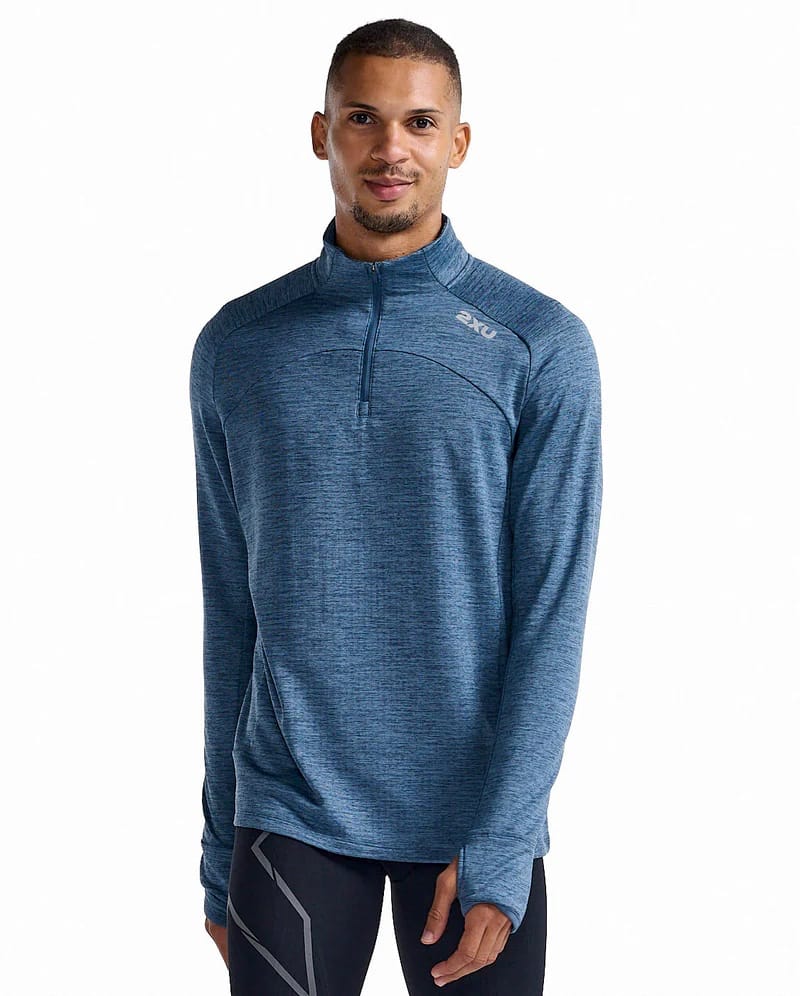 2XU Ignition 1/4 Zip Stormy/Silver Reflective