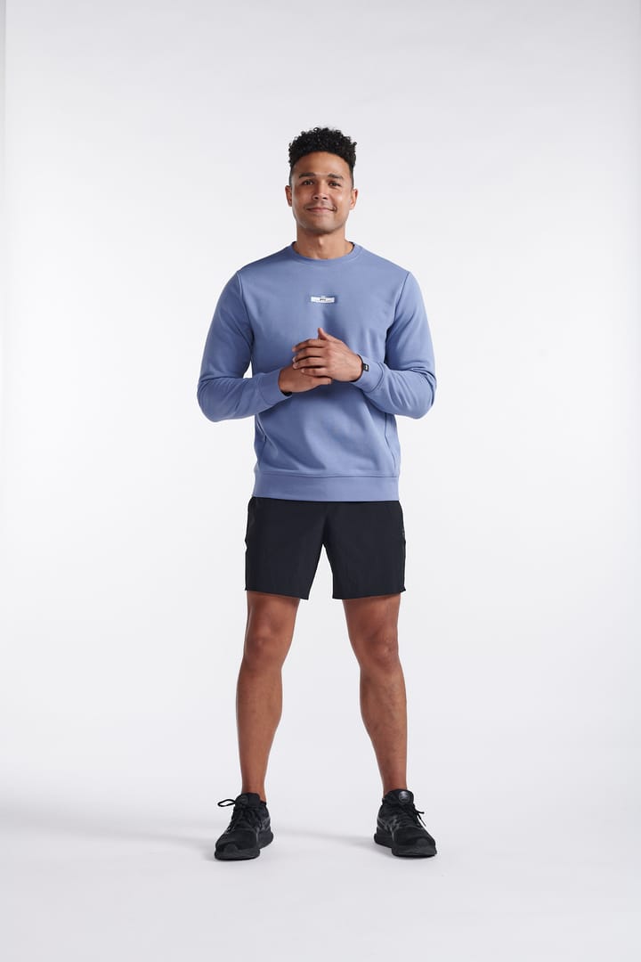 2XU Motion French Terry Crew Blue Stone/White 2XU