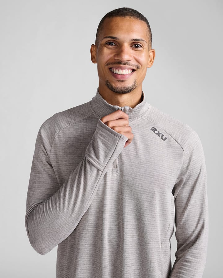 2XU Ignition 1/4 Zip Carbon/Black Reflective 2XU