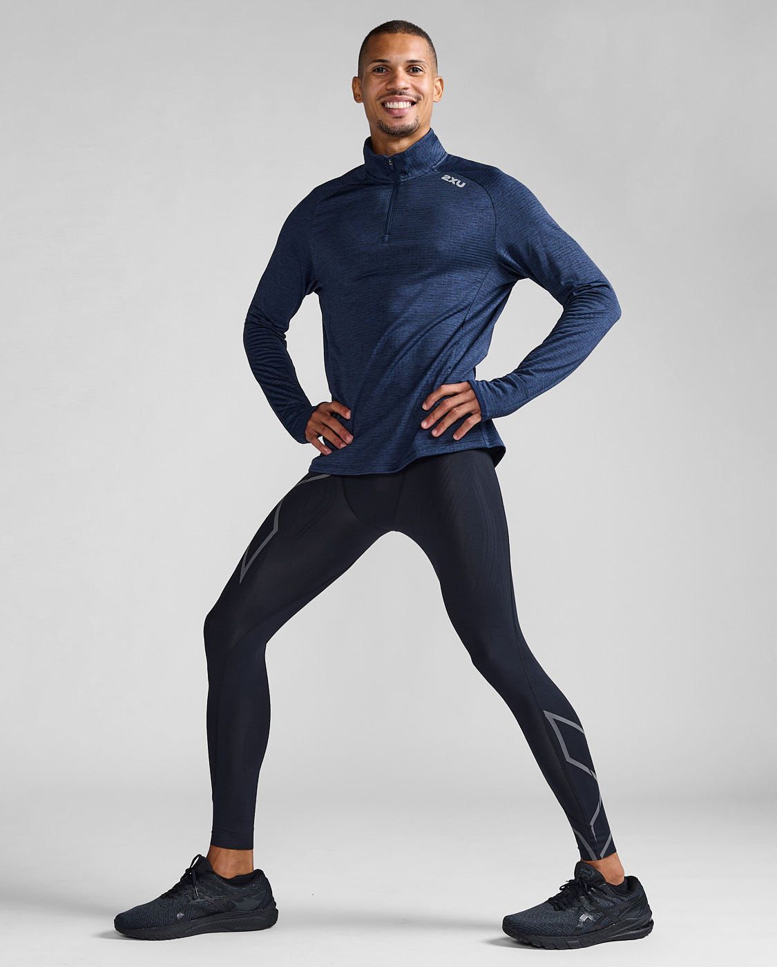 2XU Ignition 1/4 Zip Midnight/Silver Reflective