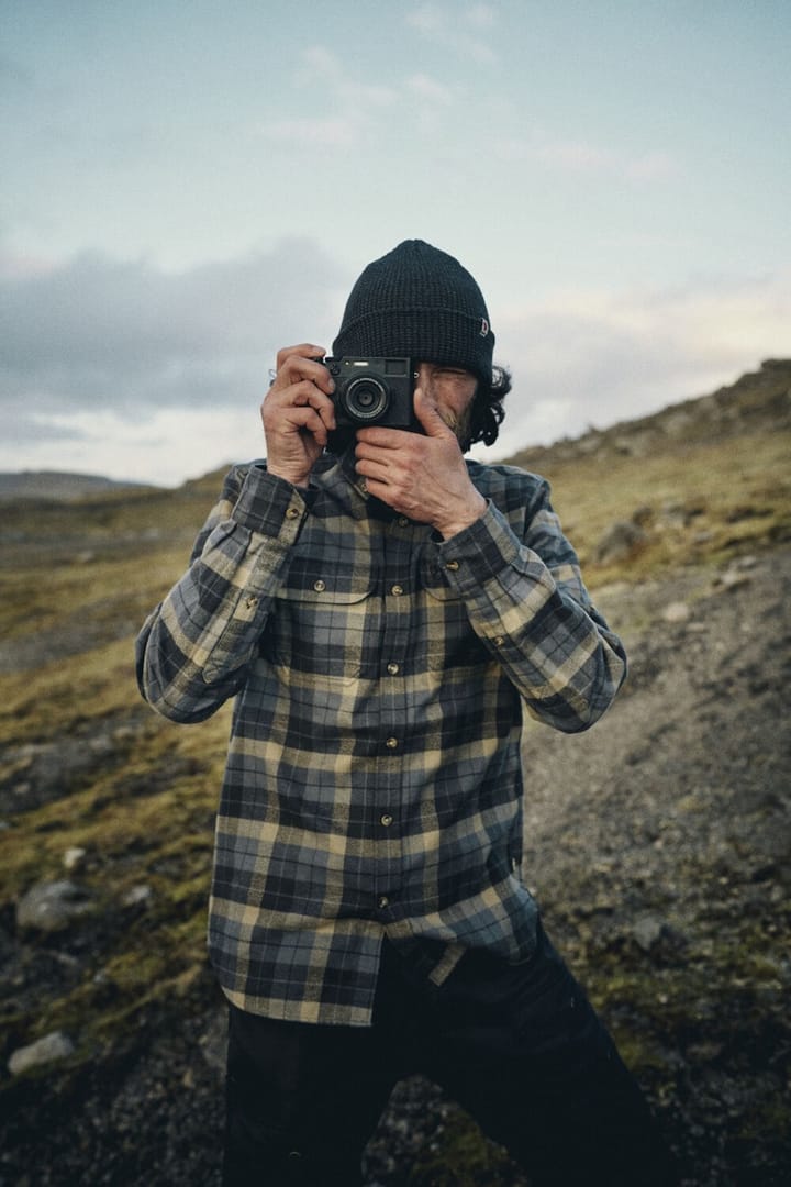 Fjällräven Men's Singi Heavy Flannel Shirt Autumn Leaf-Dark Navy Fjällräven