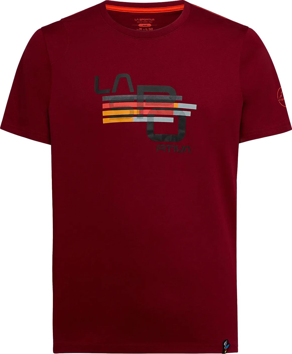 La Sportiva Men's Stripe Cube T-Shirt Sangria