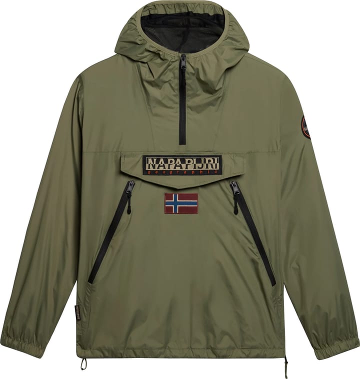 Napapijri Unisex Rainforest Ripstop Anorak Jacket Green Lichen Napapijri