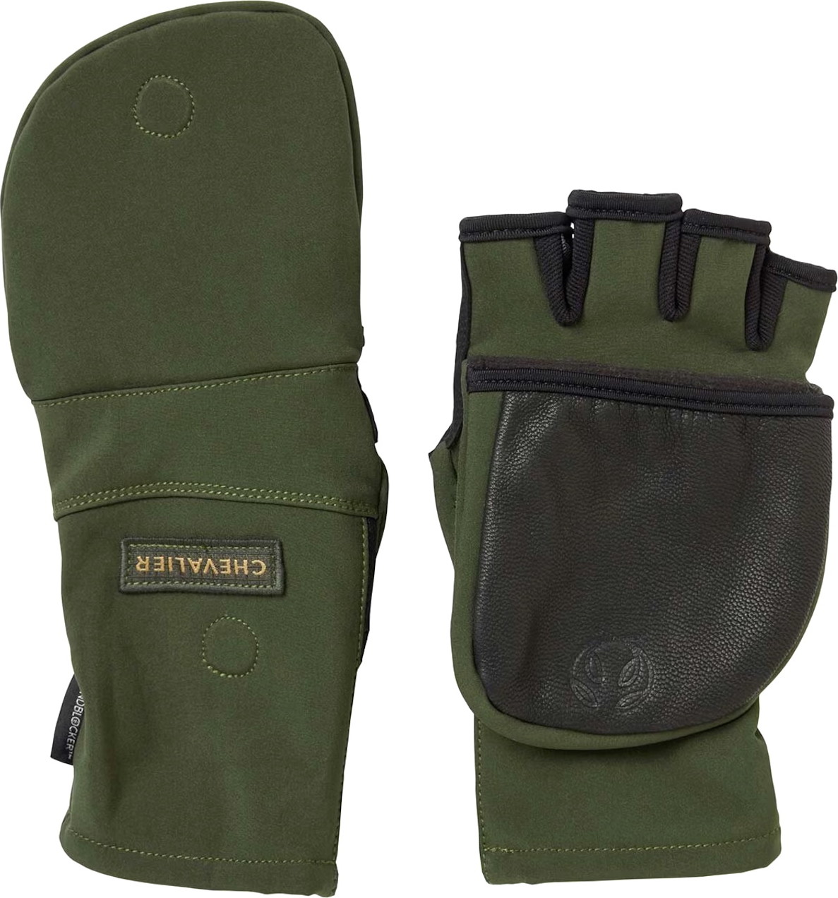 Chevalier Unisex Nimrod Windblocker Pullover Mittens Dark Green