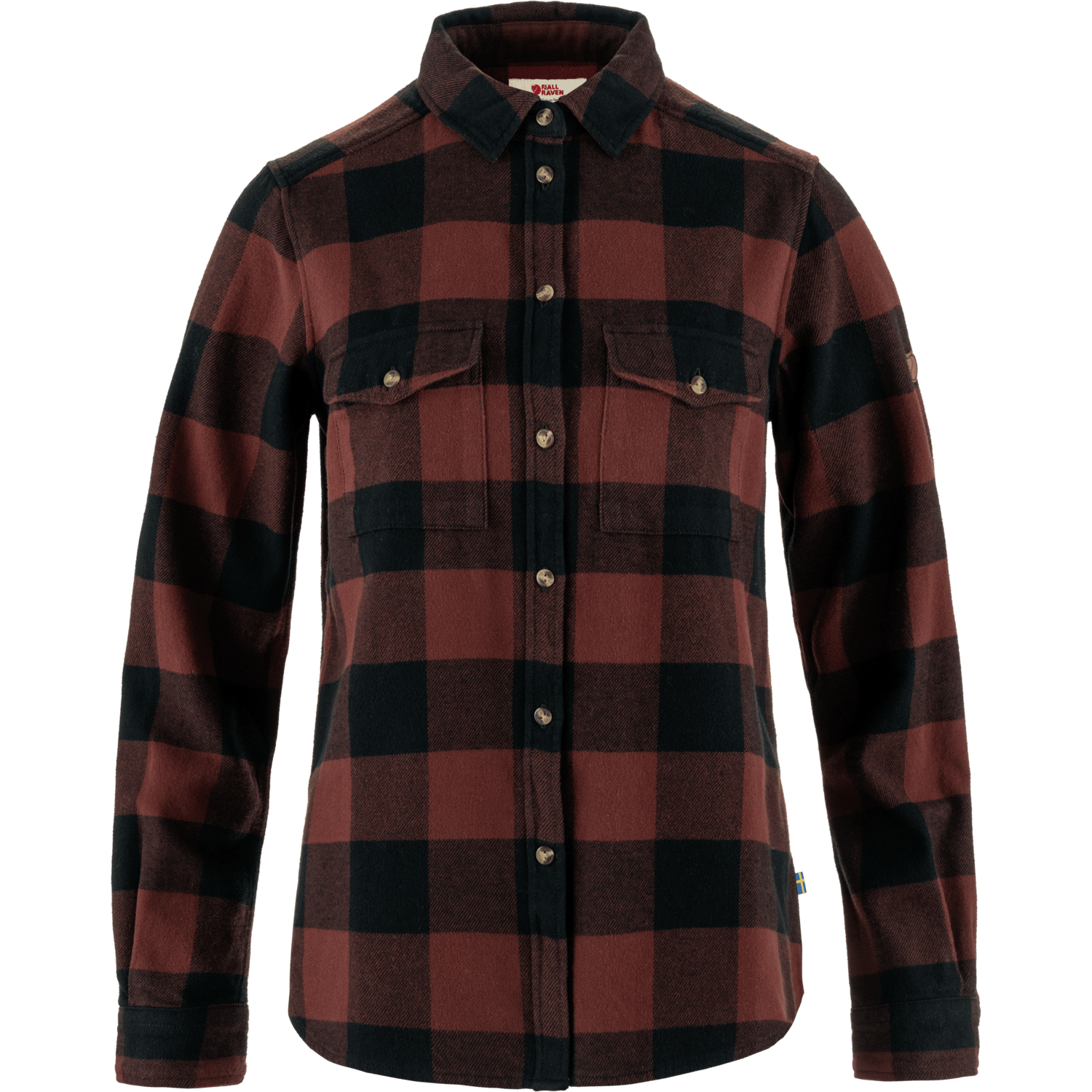 Fjällräven Övik Heavy Flannel Shirt W Dark Navy-Maroon