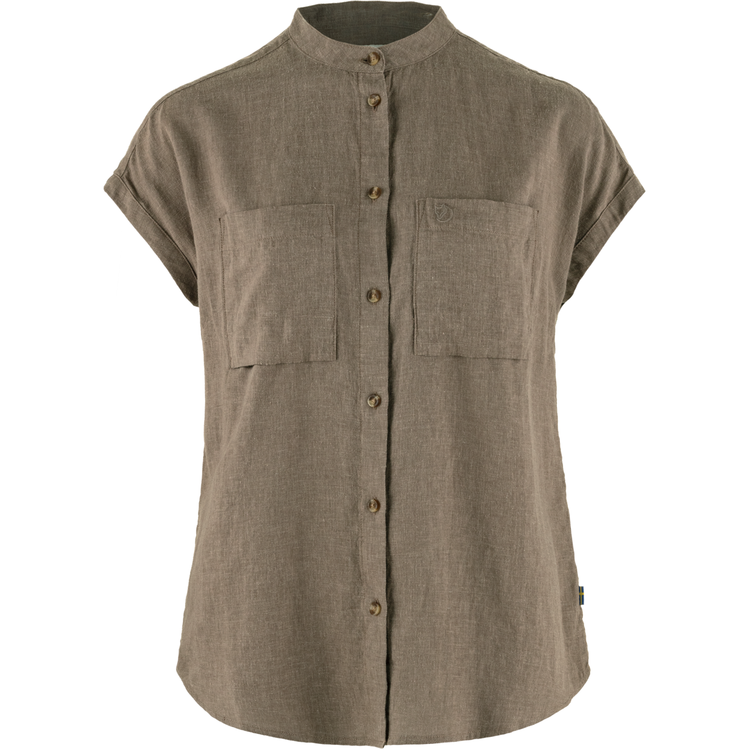 Fjällräven Women’s Övik Hemp Shirt Short Sleeve Suede Brown