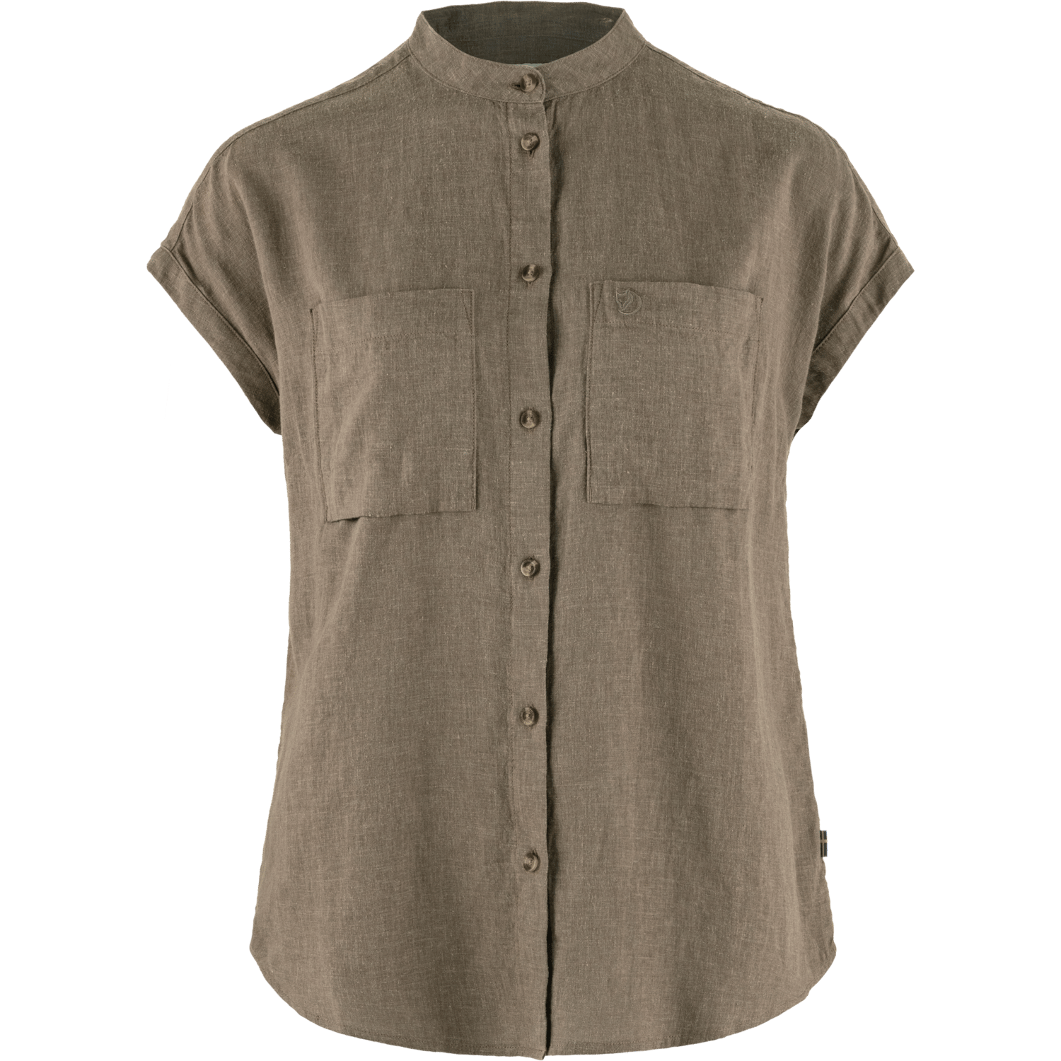 Fjällräven Women's Övik Hemp Shirt Short Sleeve Suede Brown