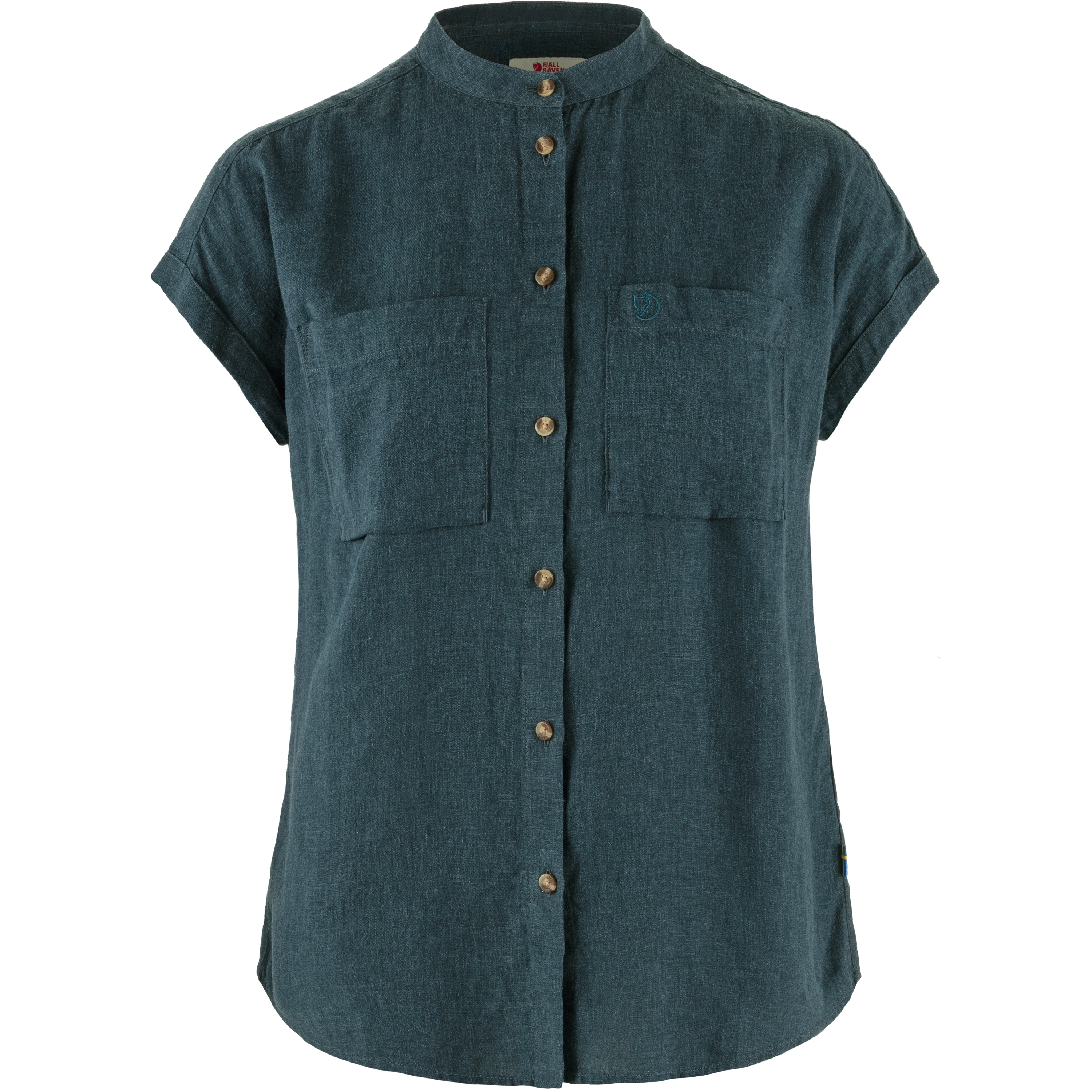 Fjällräven Women’s Övik Hemp Shirt Short Sleeve Mountain Blue