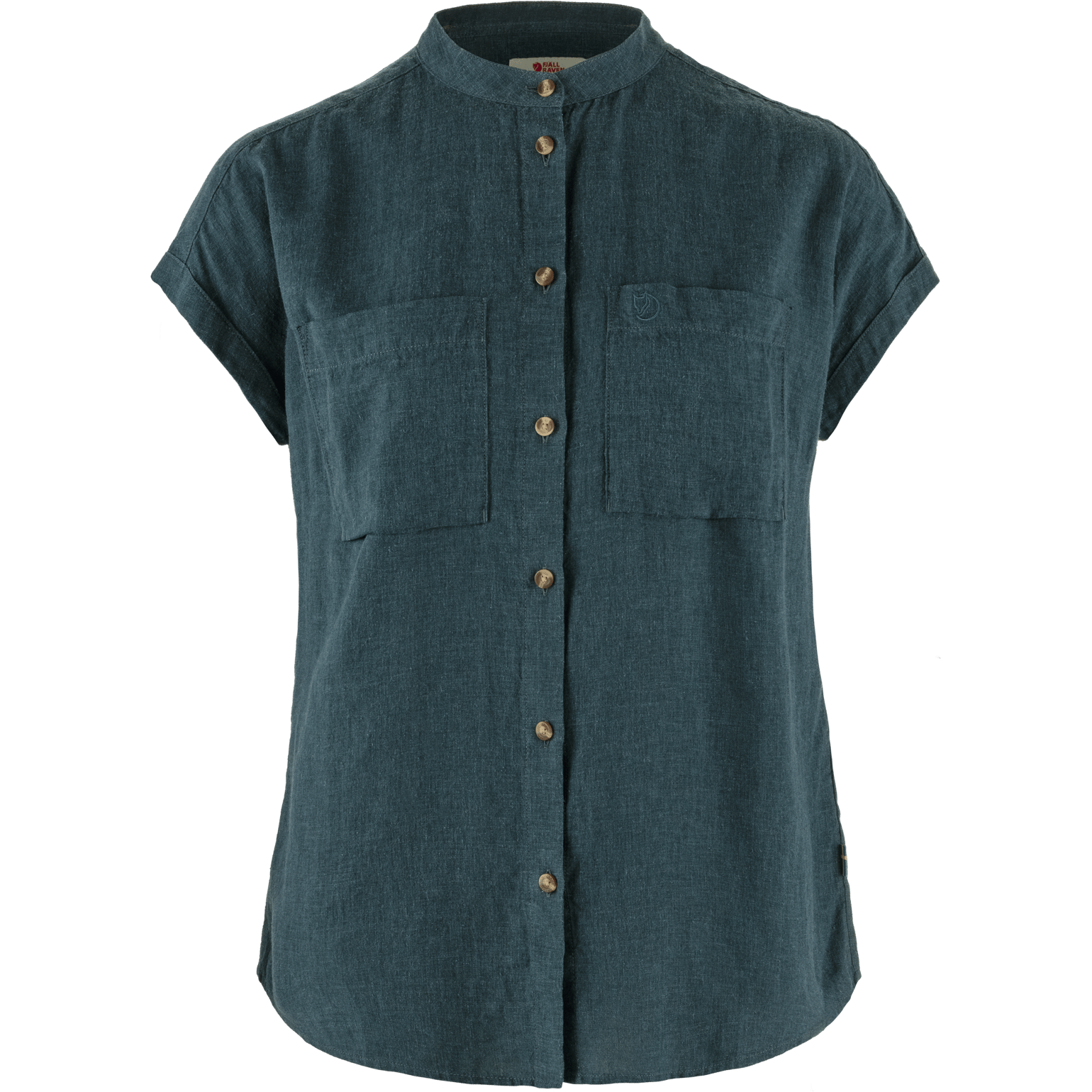 Fjällräven Women's Övik Hemp Shirt Short Sleeve Mountain Blue