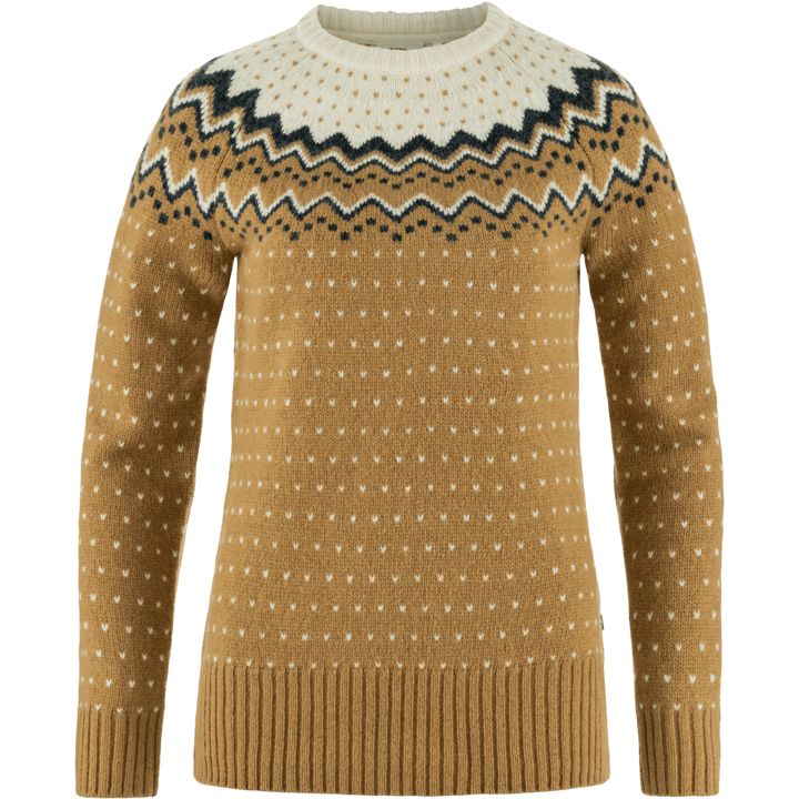 Fjällräven Women's Övik Knit Sweater Buckwheat Brown-Chalk White Fjällräven