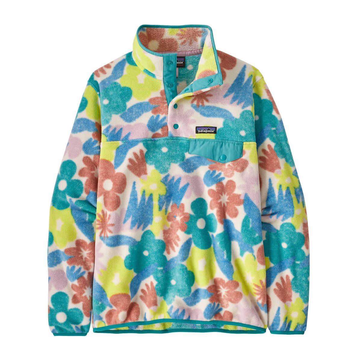 Patagonia Women's Lightweight Synchilla Snap-T Fleece Pullover Channeling Spring: Natural