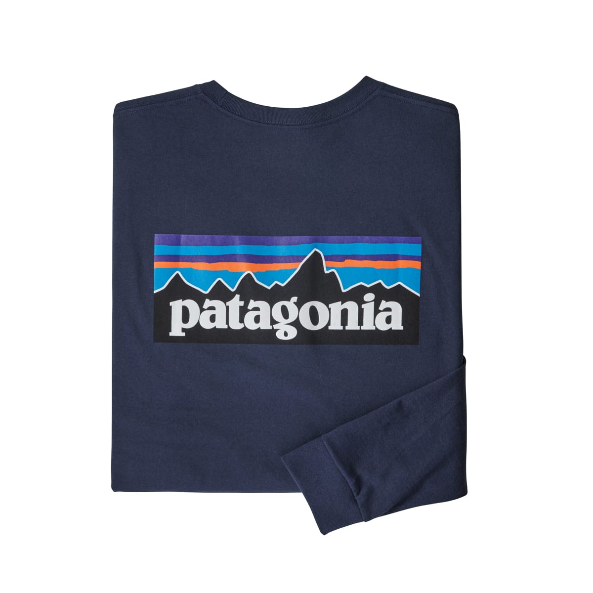 Patagonia Men's Longsleeve P-6 Logo Responsibili-Tee Classic Navy