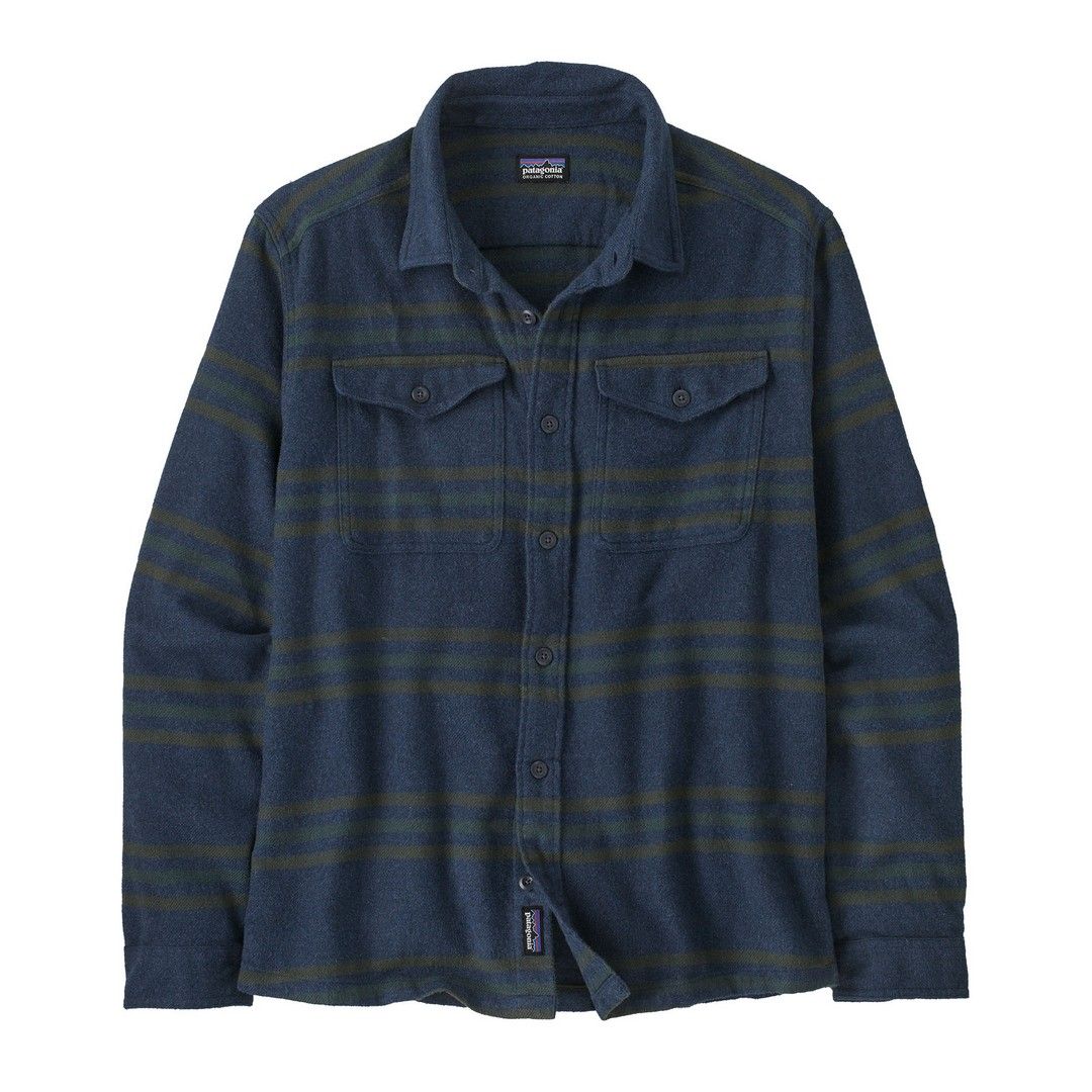 Patagonia Men's Fjord Flannel Shirt Treelined/Smolder Blue