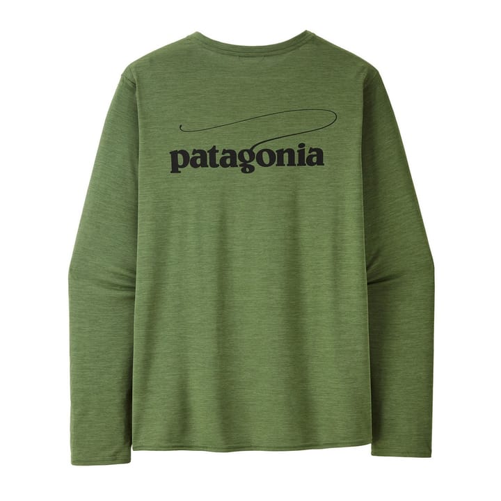 Patagonia M's L/S Cap Cool Daily Graphic Shirt - Waters Casting Logo: Terrain Green X-Dye Patagonia