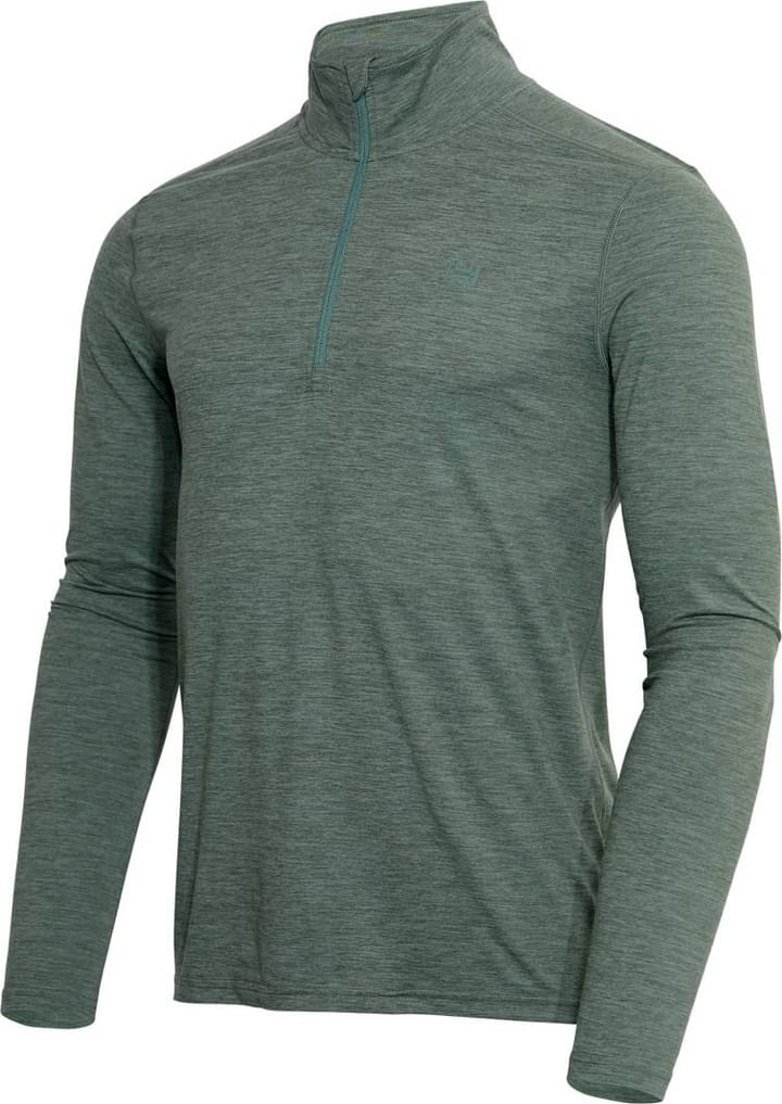 Hellner Nunis Halfzip Ls Tee Men Laurel Wreath Melange Hellner