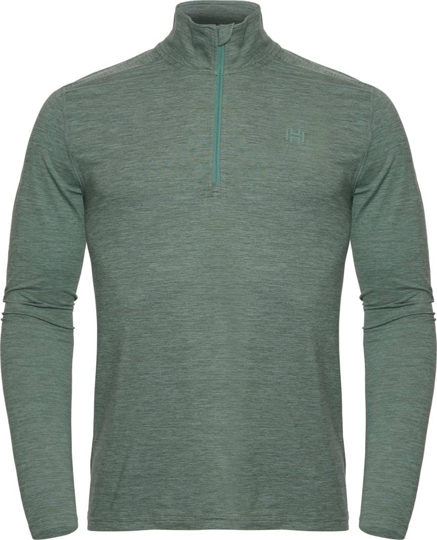 Hellner Nunis Halfzip Ls Tee Men Laurel Wreath Melange