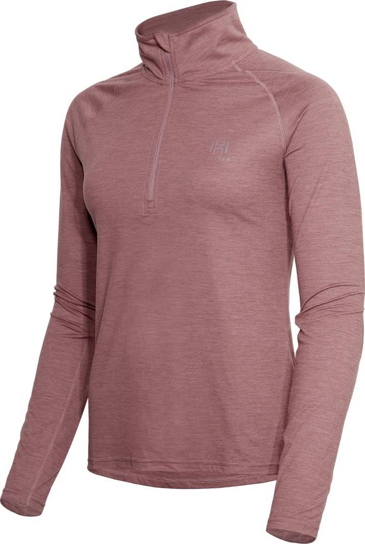 Hellner Nunis Halfzip Ls Tee Wmn Rose Taupe