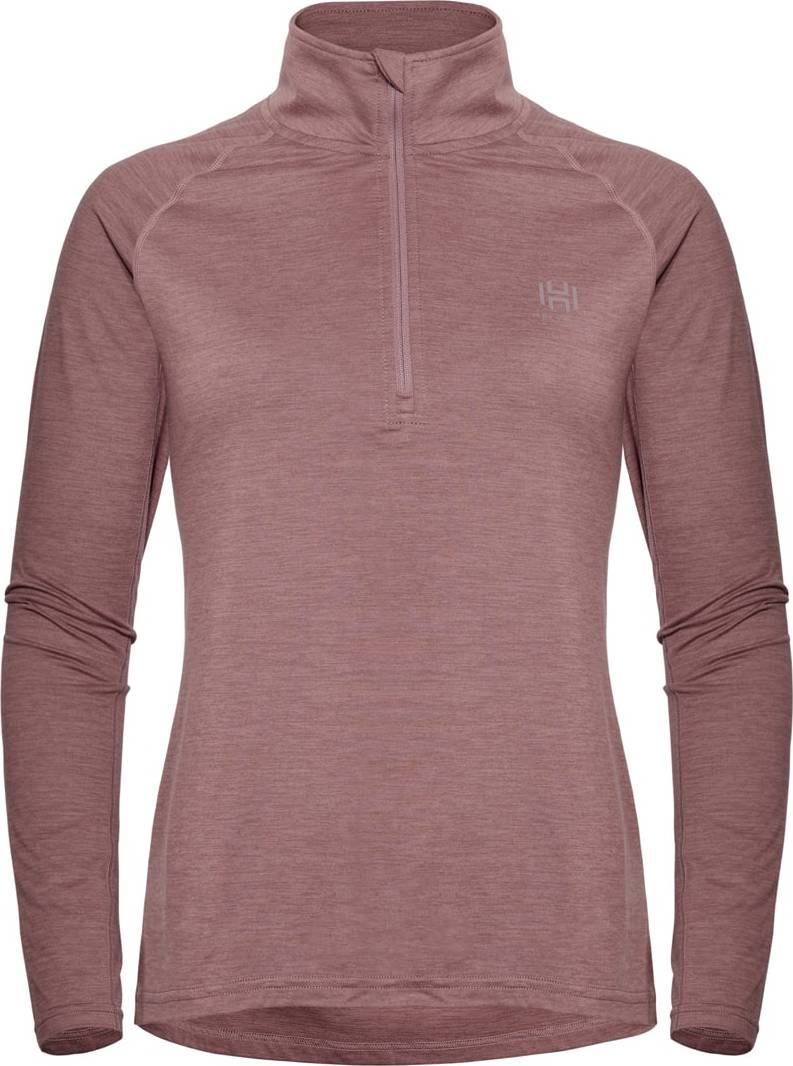 Hellner Nunis Halfzip Ls Tee Women Rose Taupe