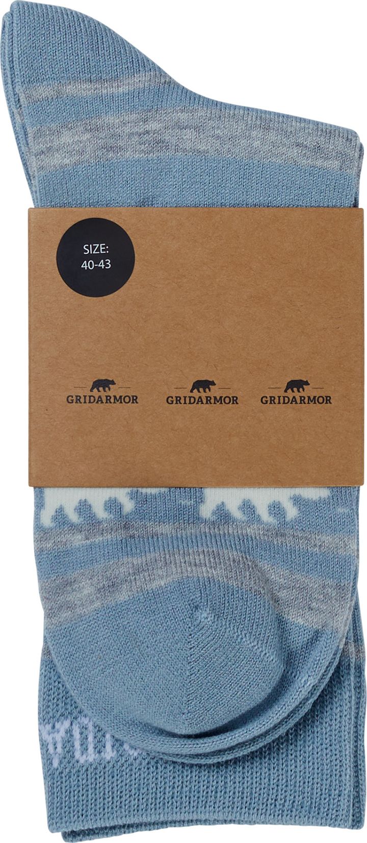 Gridarmor Striped Bear Merino Socks Blue Shadow Gridarmor