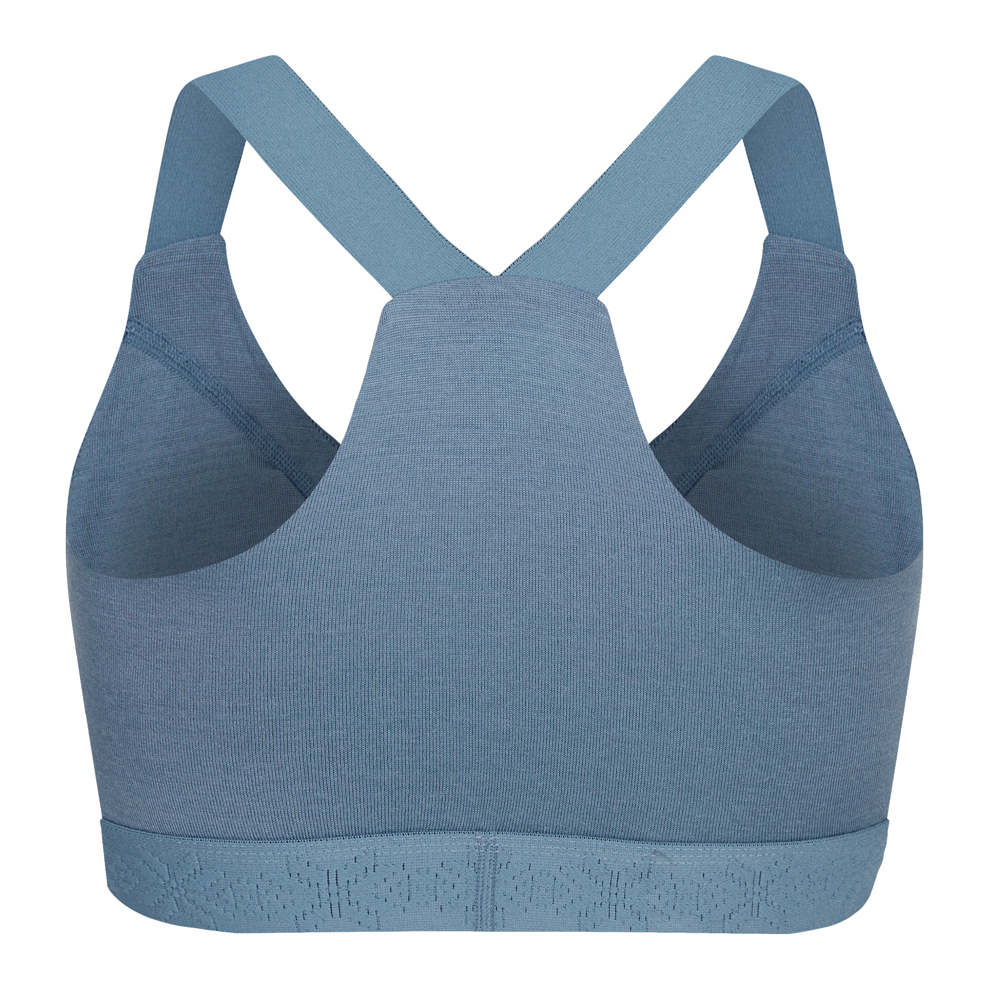 OLYMPIC - blue merino jersey 140 gr sports bra for woman, Rewoolution