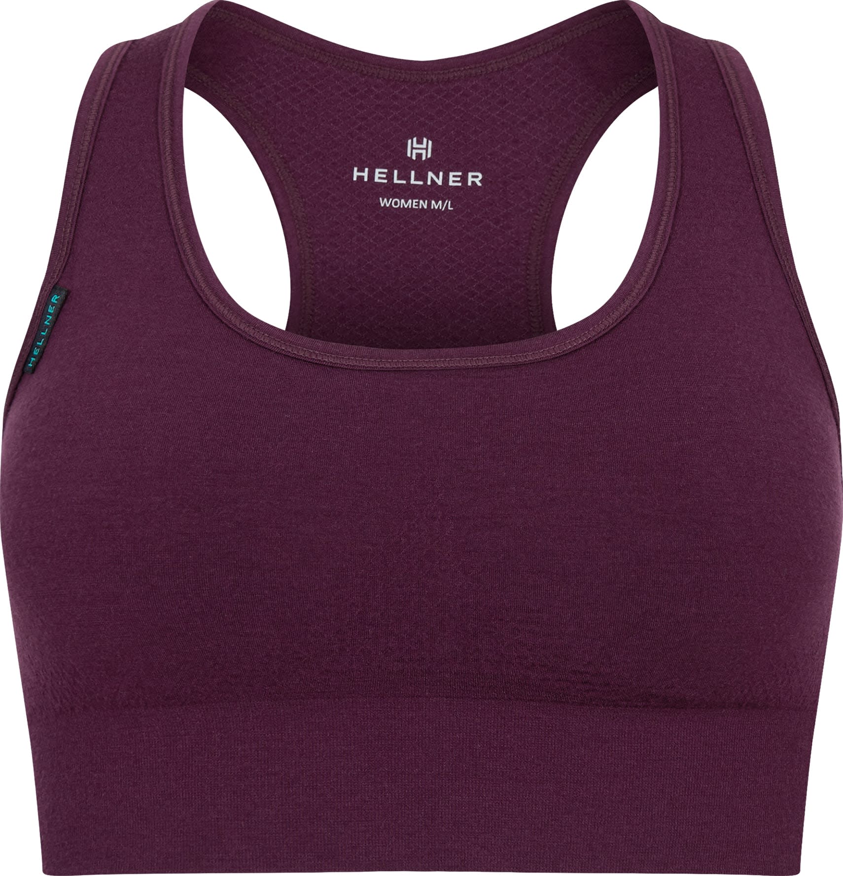 Hellner Women’s Merino Wool Seamless Bra Grape Wine