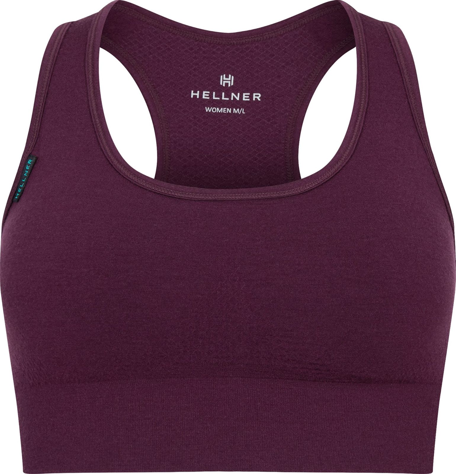 Hellner Women's Merino Wool Seamless Bra Grape Wine