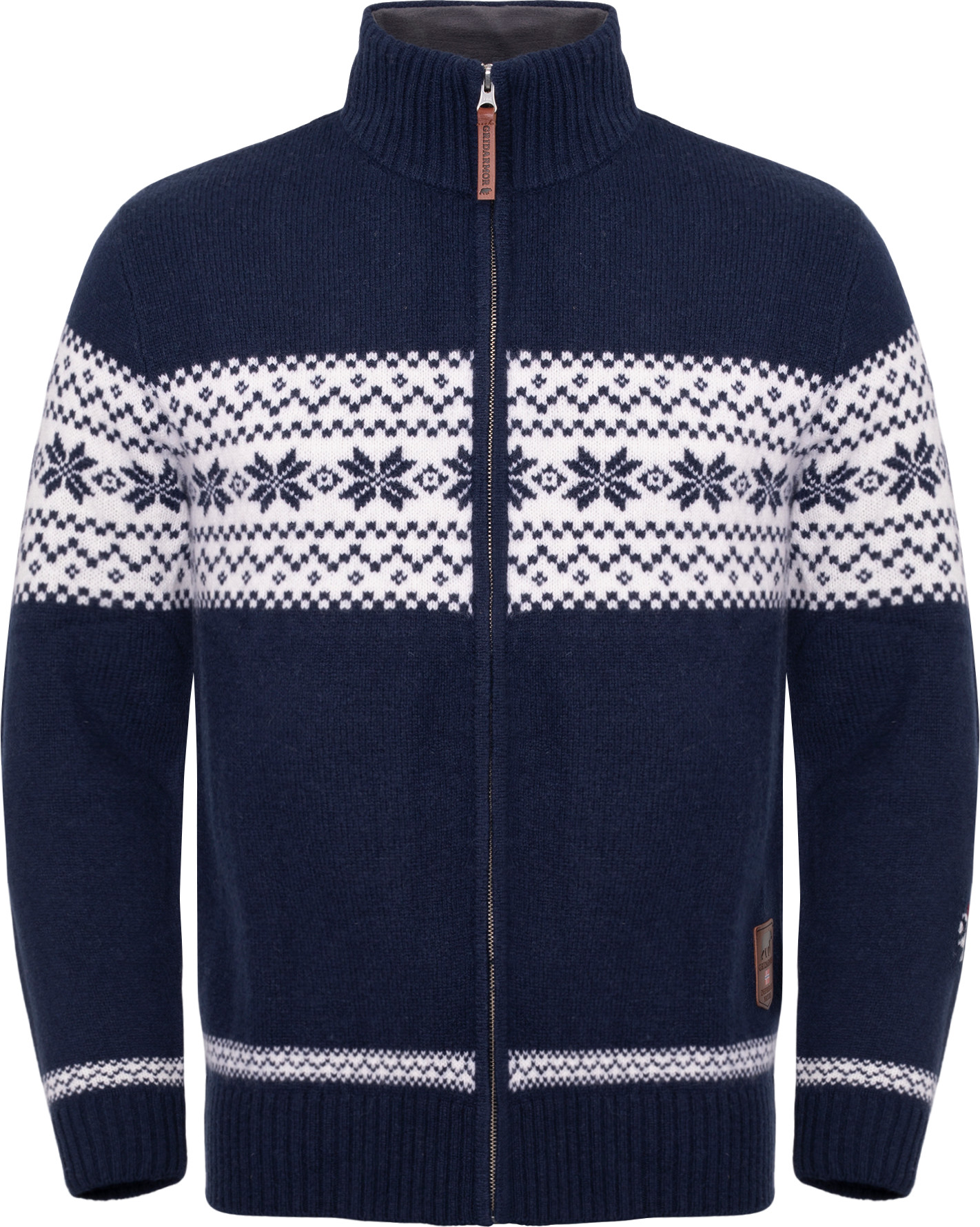 Gridarmor Men’s Snøstjerne Full Zip Ullgenser Navy Blazer