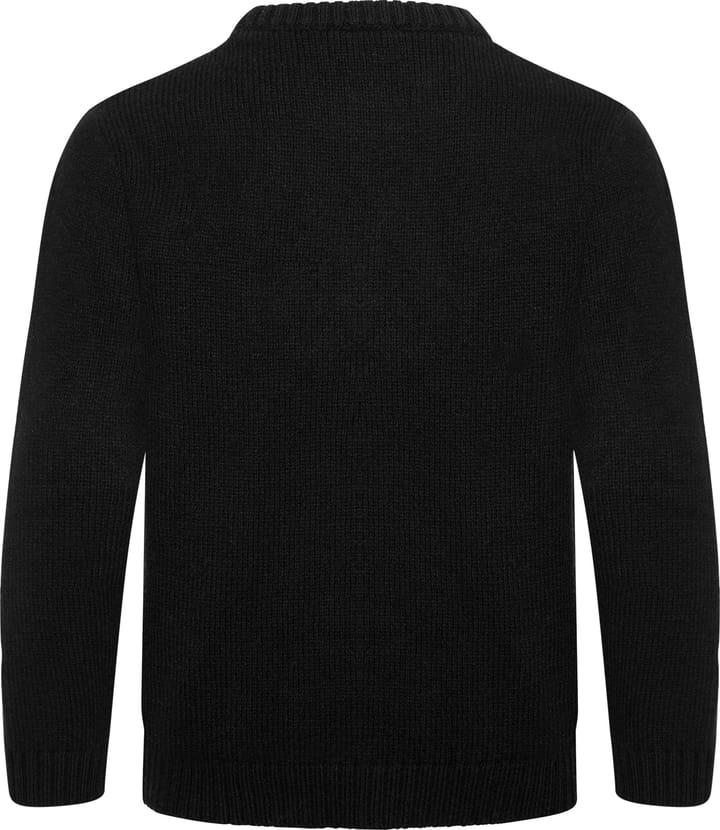 Gridarmor Kids' Snøkrystall Solid Round Neck Ullgenser Black Beauty Gridarmor