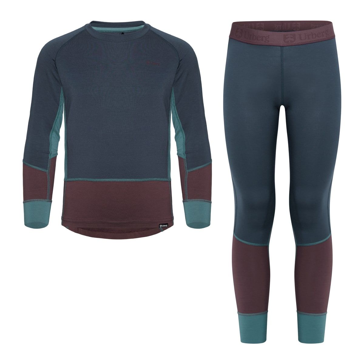 Urberg Juniors' Tree Base Layer Set Blue Nights