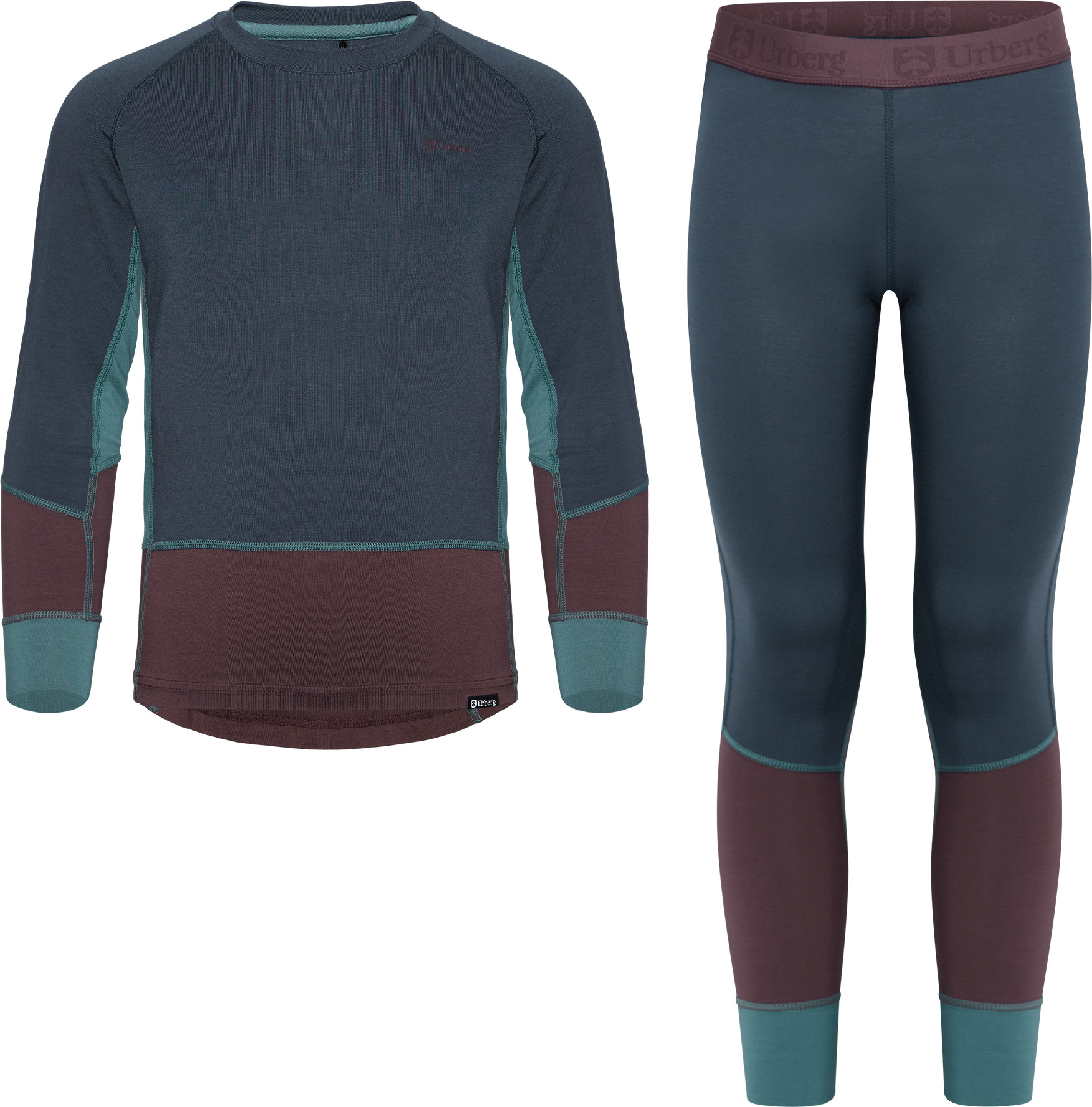 Urberg Juniors’ Tree Base Layer Set Blue Nights