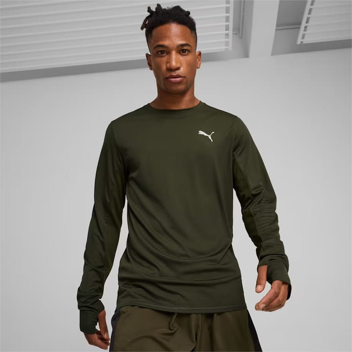 Puma Run Favorite Ls Tee M Dark Olive Puma