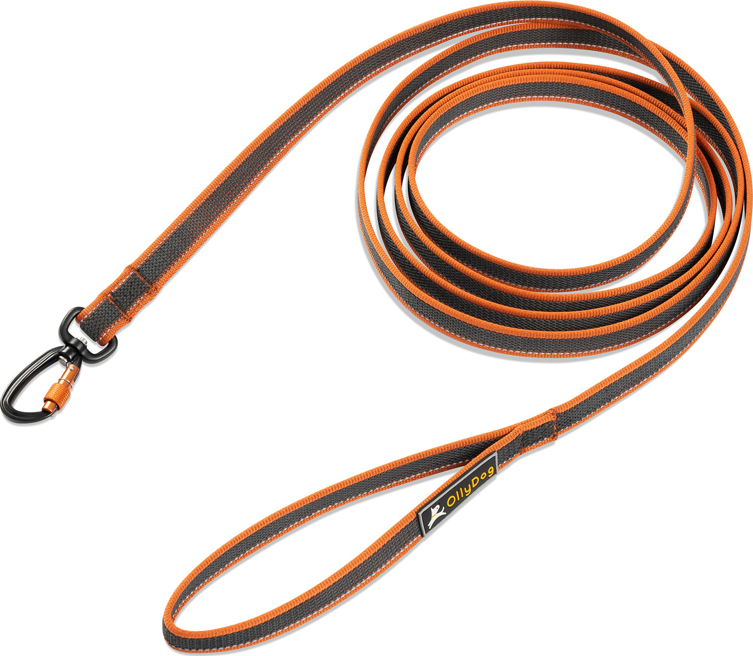 OllyDog Rubber Grip Reflective Leash Clay