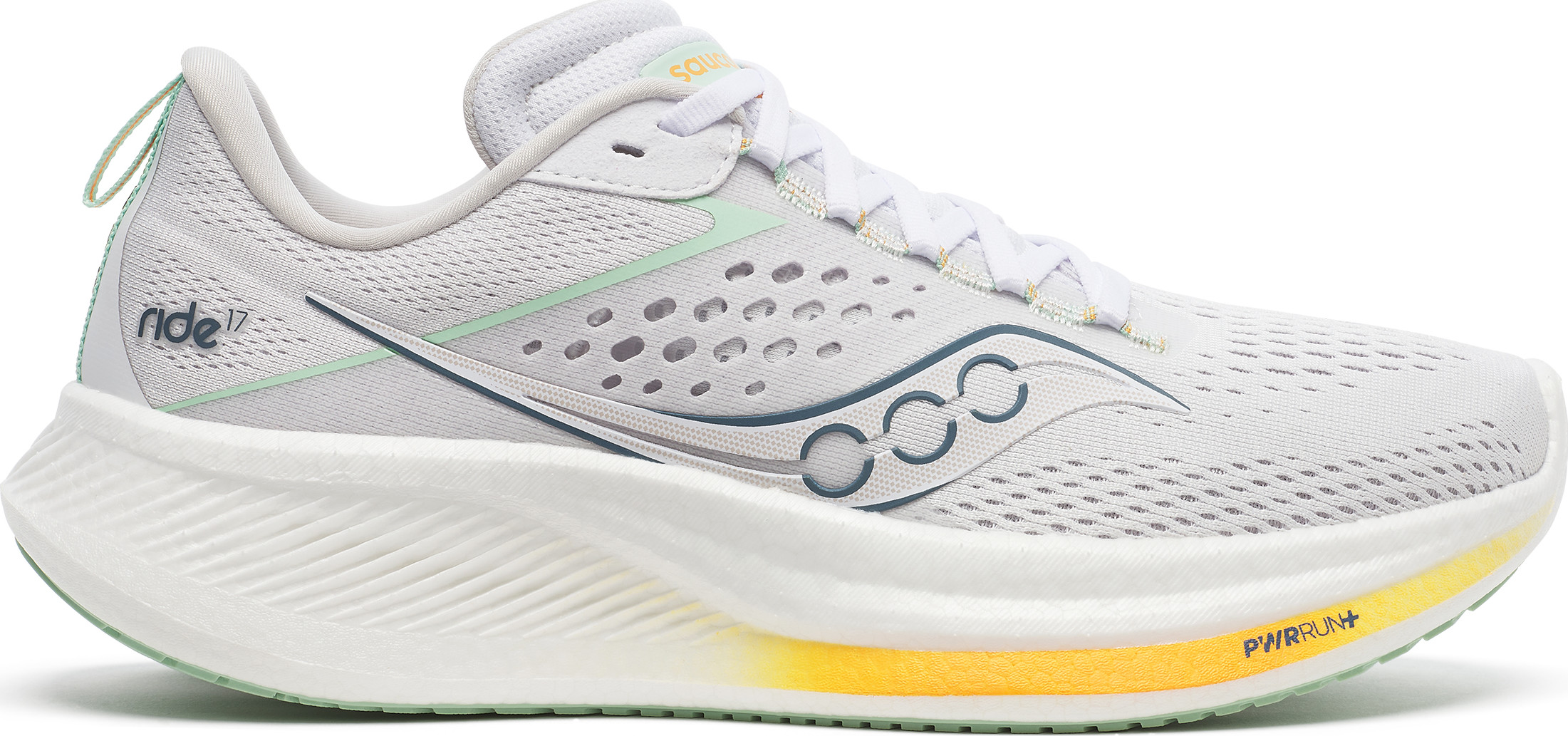 Saucony Women’s Ride 17 White/Peel