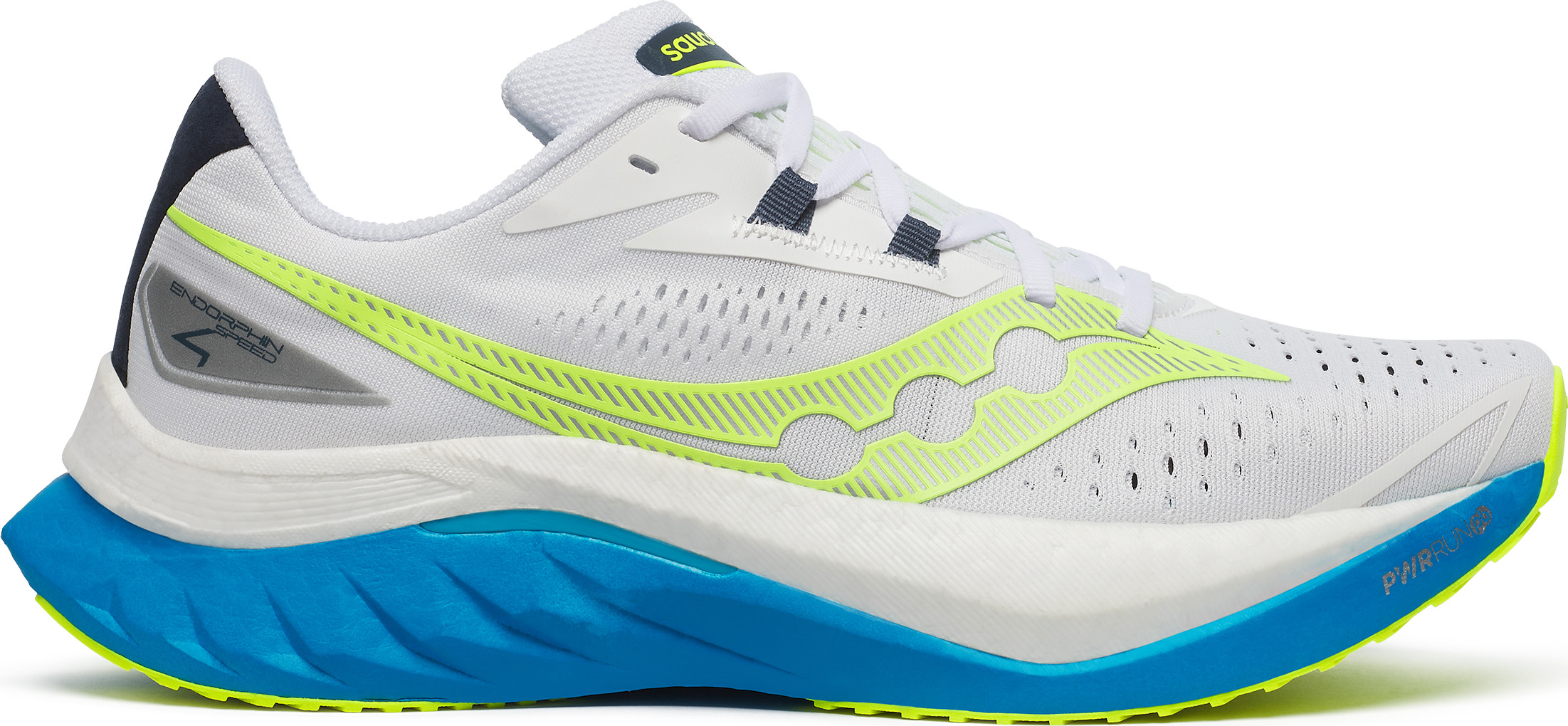 Saucony Men’s Endorphin Speed 4  White/Viziblue