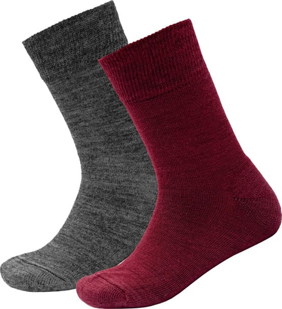 Devold Daily Merino Medium Sock 2pk Kid Beetroot Mix