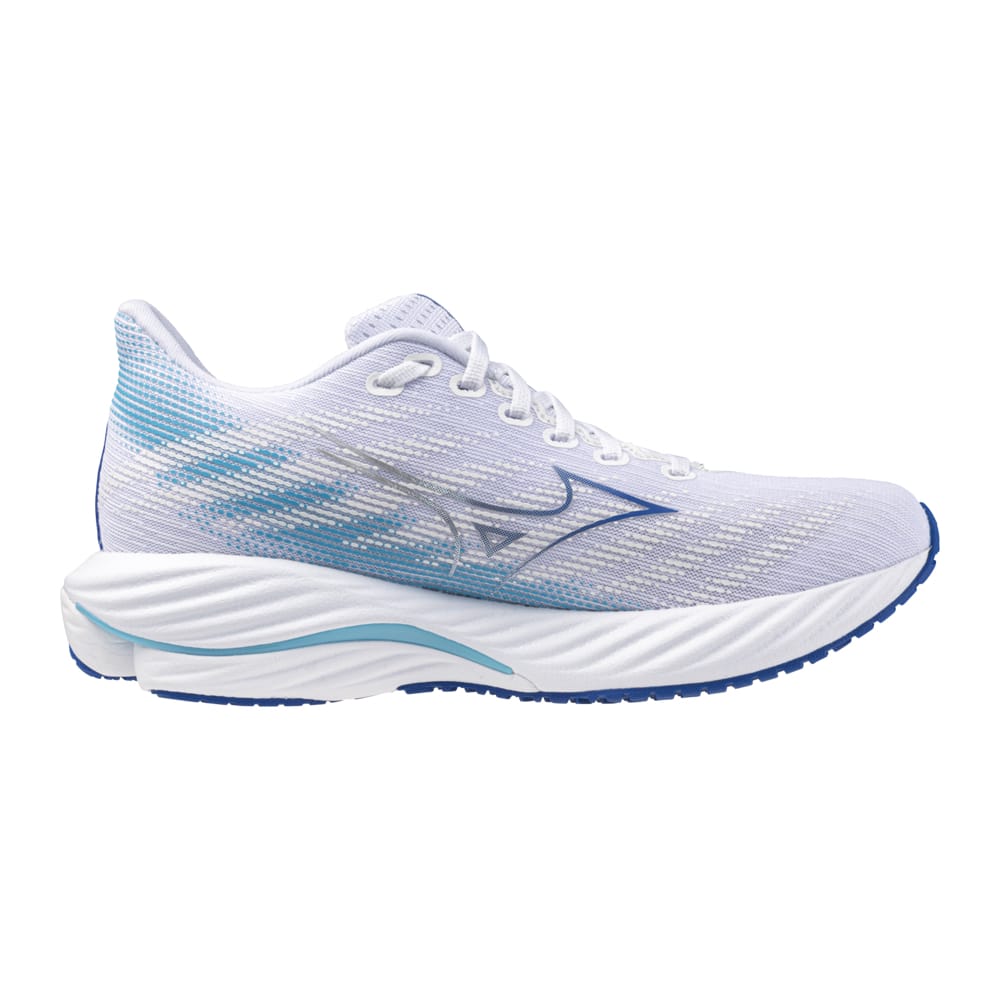 Mizuno Women's Wave Rider 28 White/Mugen Blue/River Blue