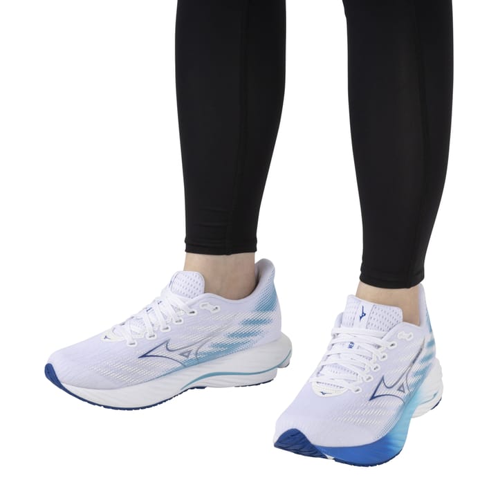 Mizuno Women's Wave Rider 28 White/Mugen Blue/River Blue Mizuno