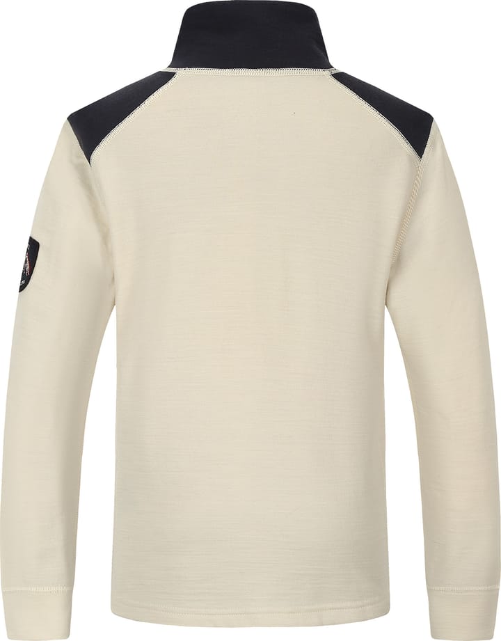 Skogstad Juniors' Hulda Merinoull Blanding Half-Zip White Sand Skogstad