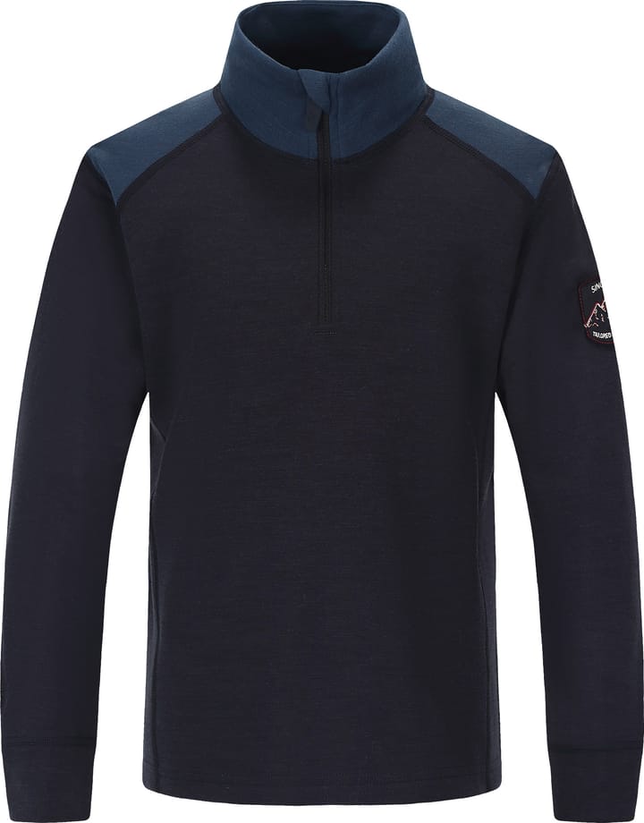 Skogstad Juniors' Hulda Merinoull Blanding Half-Zip Parisian Night Skogstad