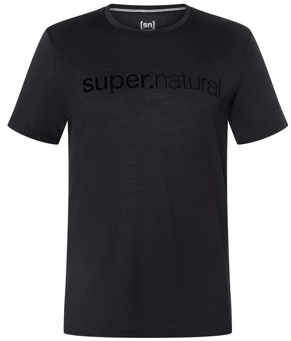 super.natural Men’s 3d Signature Tee Jet Black/Jet Black